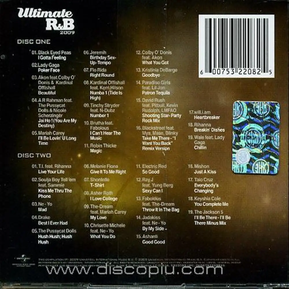 v.a. - ultimate r&b (2009) <br><small>[UNIVERSAL (DOUBLE)]</small> CD -  Vendita online Attrezzatura per Deejay Mixer Cuffie Microfoni Consolle per  DJ