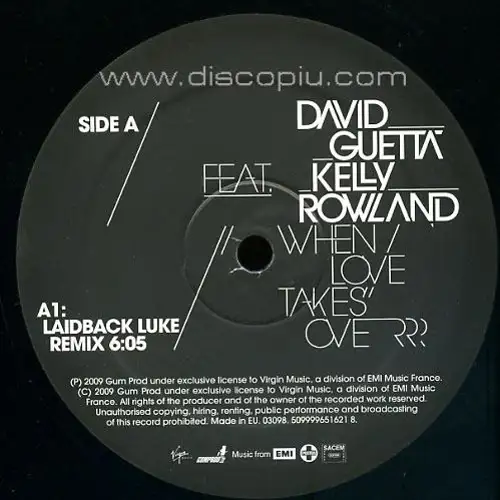 david guetta feat. kelly rowland when love takes over (laidback luke