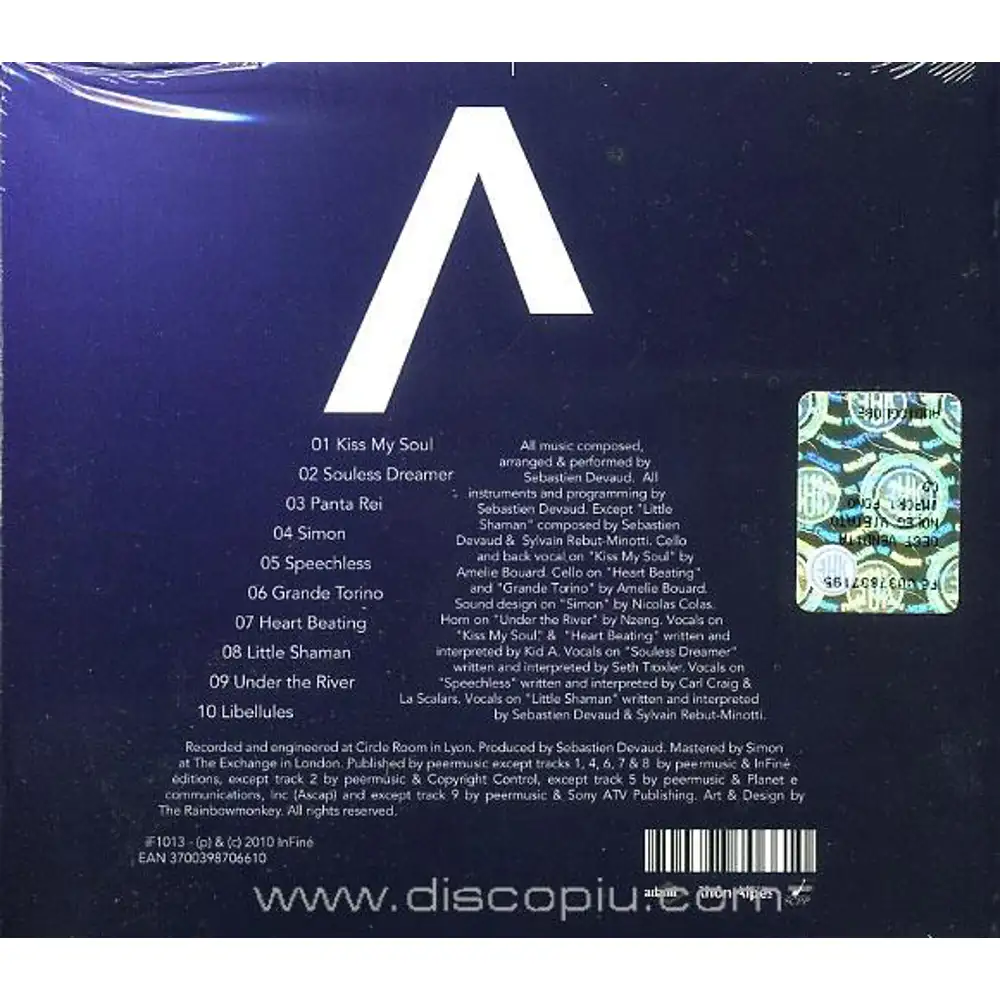 Agoria Impermanence Cd Electronic Deep House Detroit Tek Disco Piu discopiu