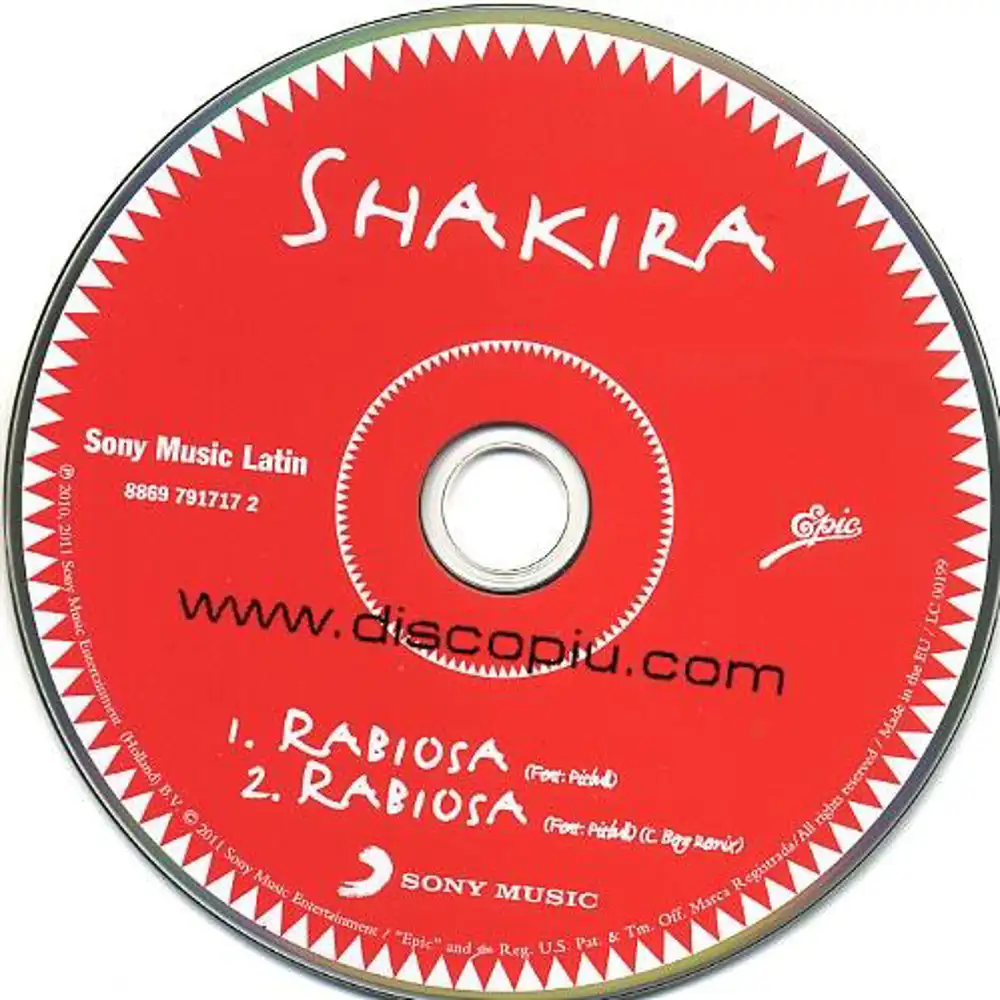 shakira feat pitbull rabiosa cds