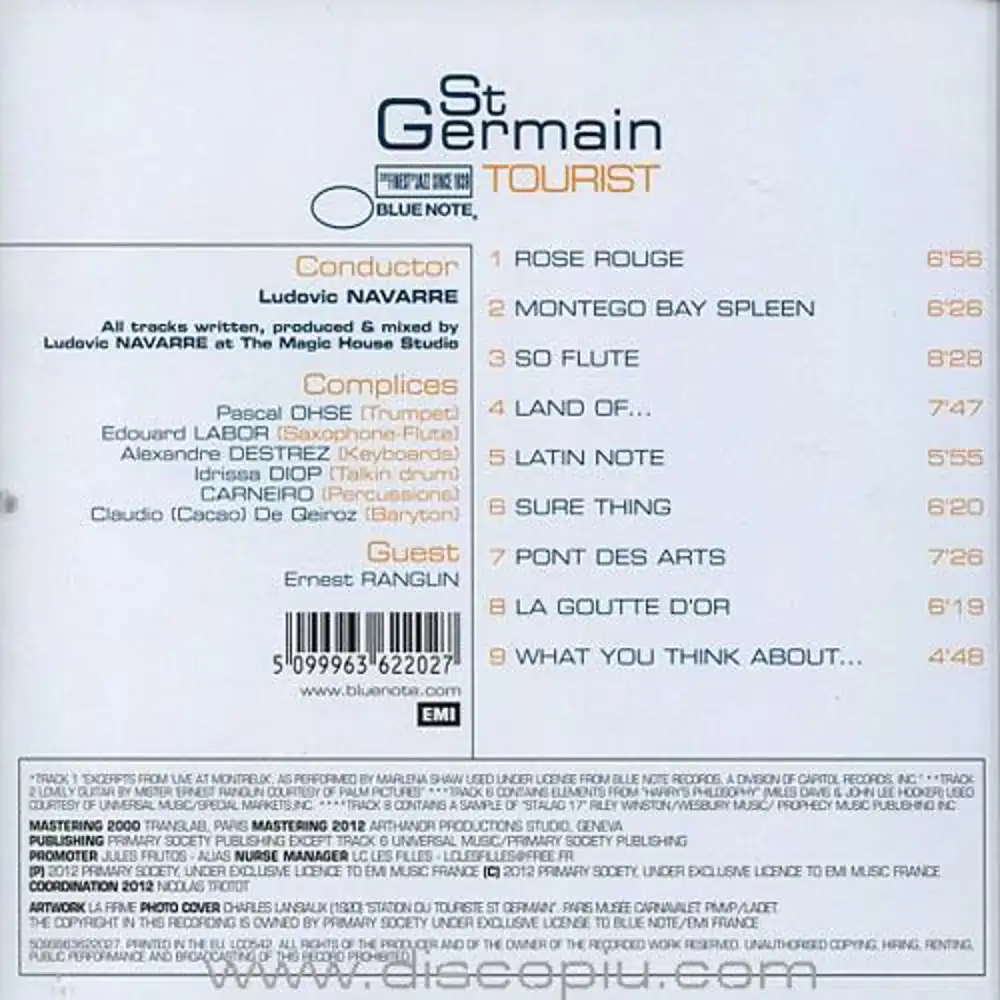 st germain tourist remastered in high definition (cd) house jazzin
