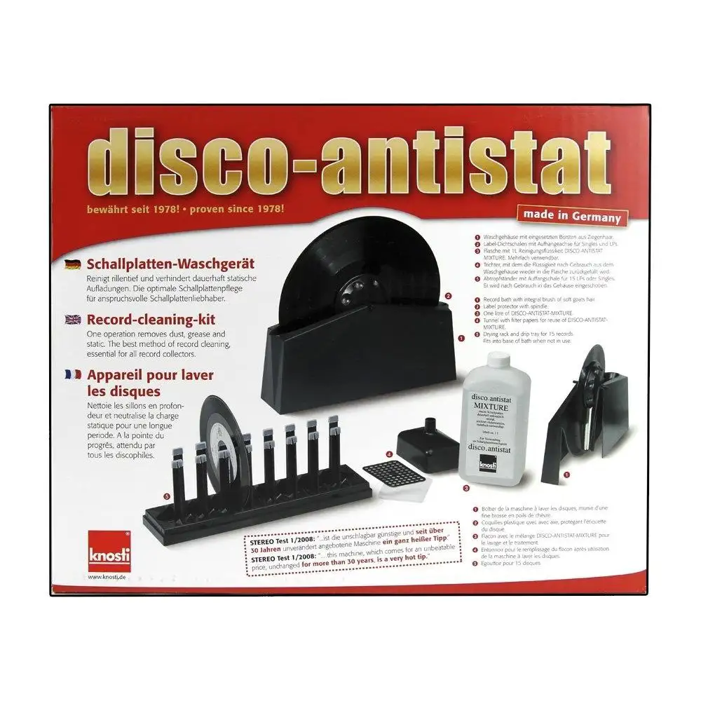 DISCO-ANTISTAT (macchina lavadischi) Manutenzione e pulizia - Vendita  online Attrezzatura per Deejay Mixer Cuffie Microfoni Consolle per DJ