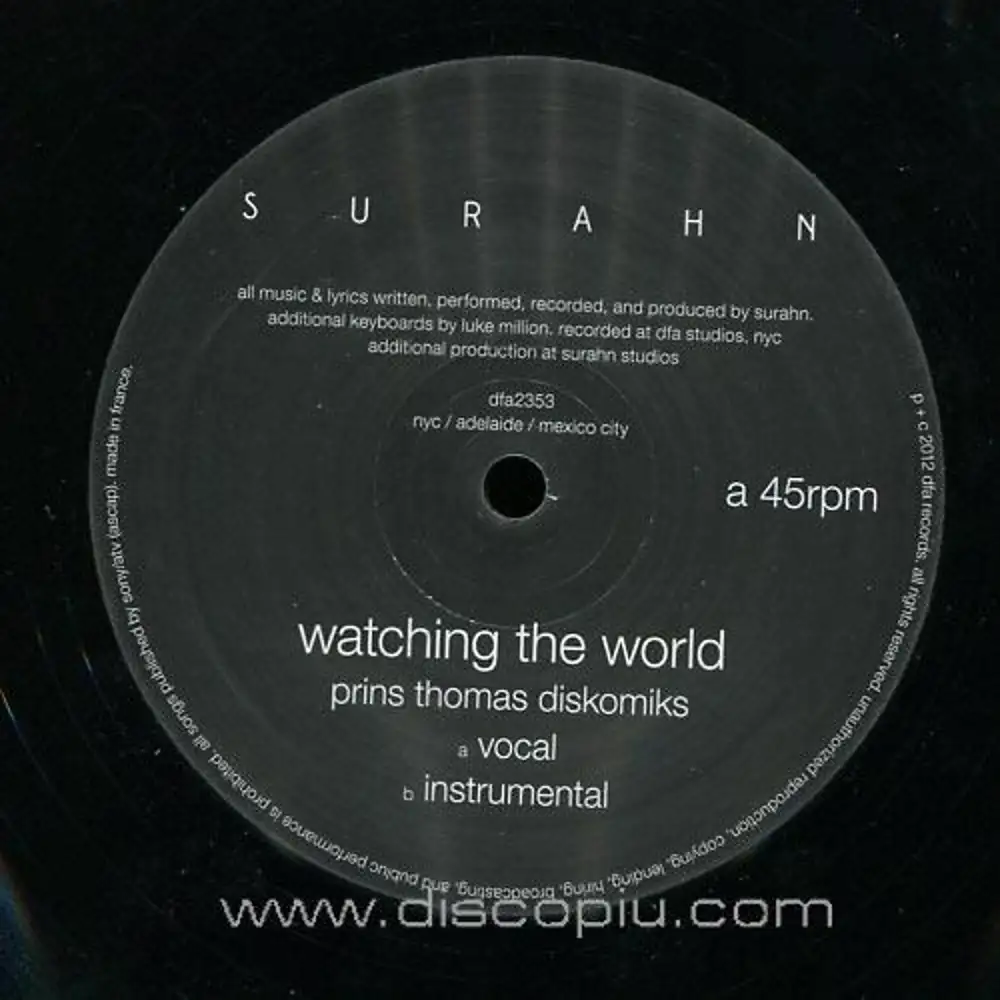 surahn - watching the world house disco electronic vocal cosmic - Disco Più