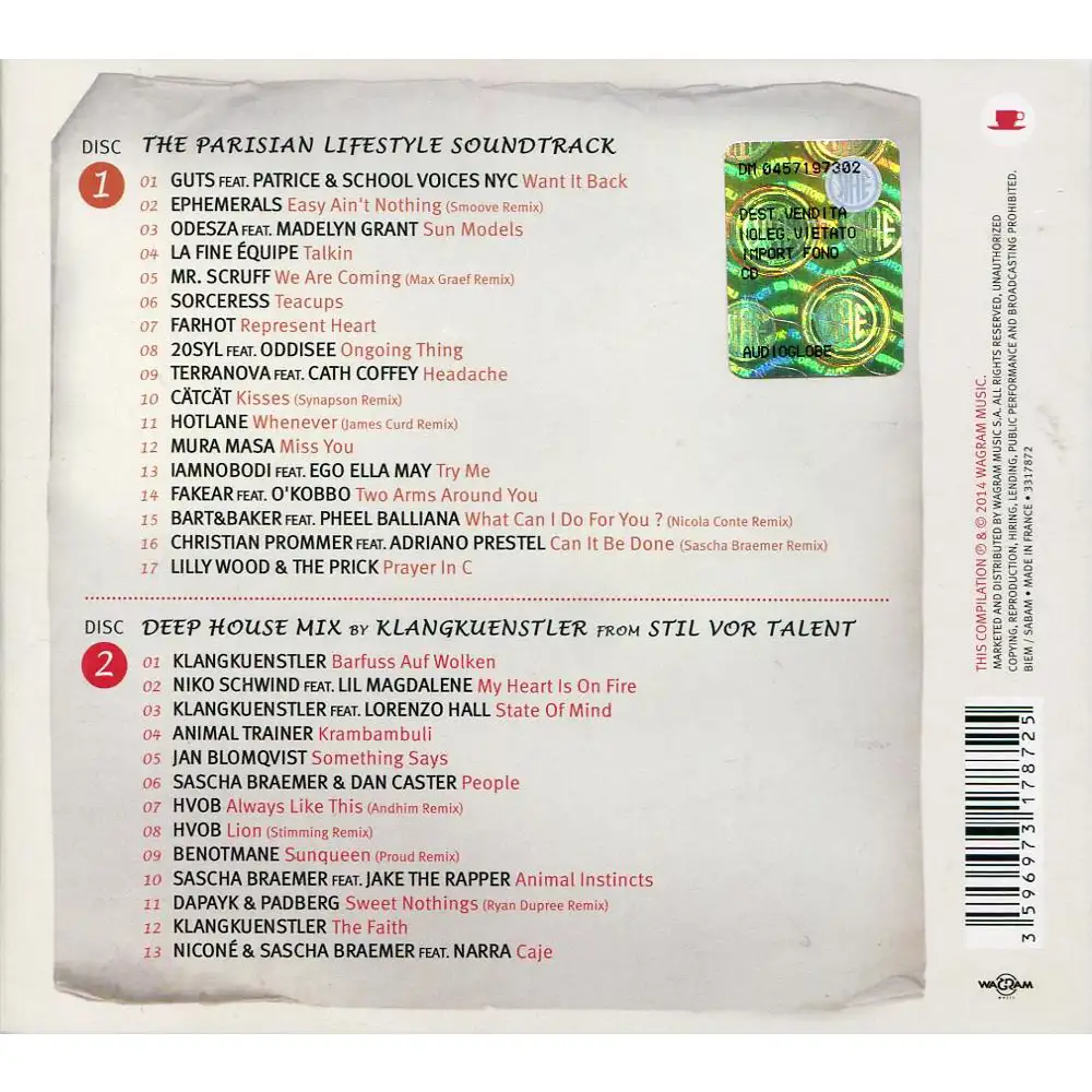 V A Saint Germain Des Pres Cafe Vol 16 House Deep Tek House Nu Jazz Electro Mixed Disco Piu