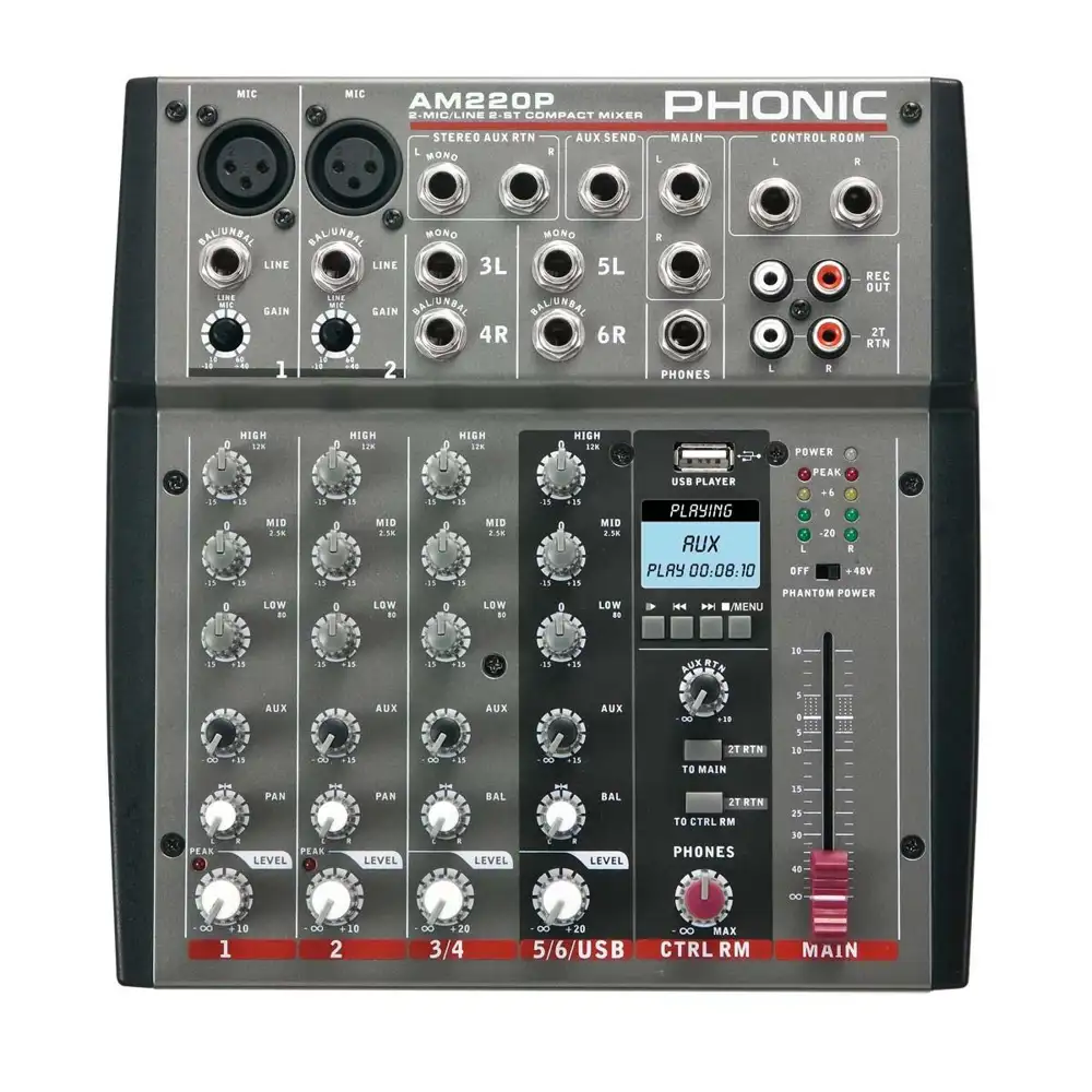 AM 220 P Mixer con lettore usb - Vendita online Attrezzatura per