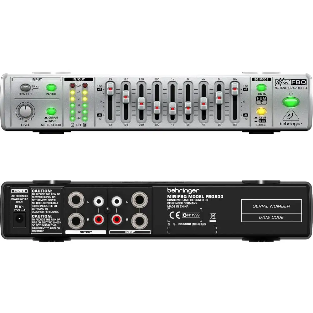 Behringer FBQ800 超コンパクト 9バンドグラフィック-graphic
