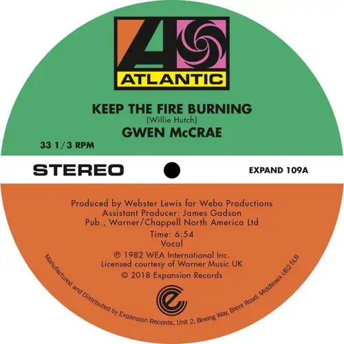 gwen mccrae keep the fire burning / funky sensation classic disco