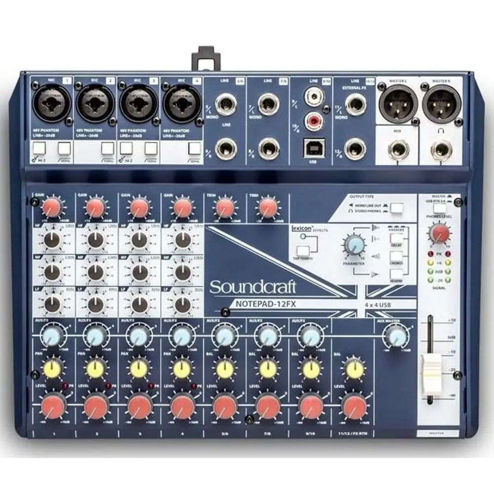 Proel MQ12USB MQ Series 12-Channel Compact Mixer with FX and USB