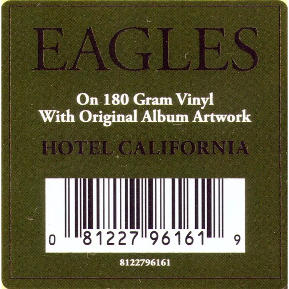 eagles - hotel california (180 gram) <br><small>[ASYLUM / WARNER]</small>  Vinili - Vendita online Attrezzatura per Deejay Mixer Cuffie Microfoni  Consolle per DJ