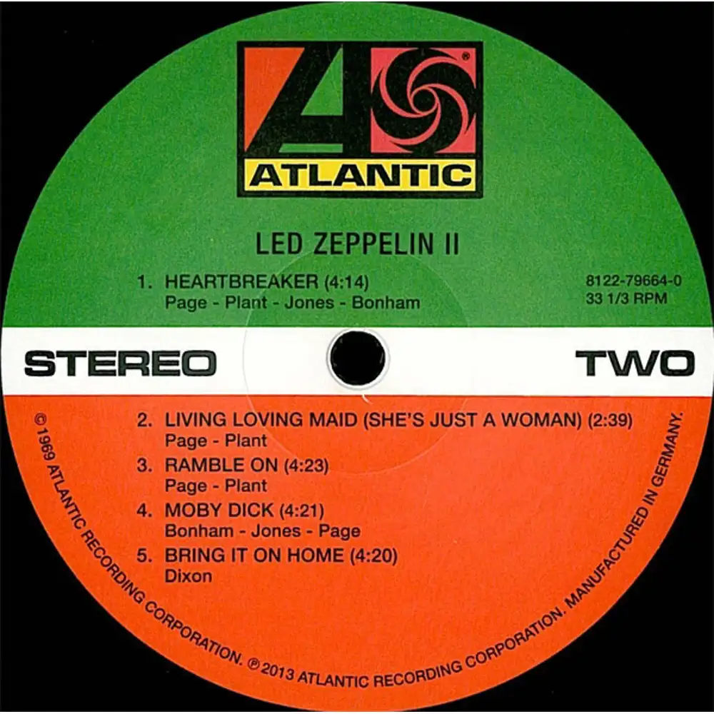 LED ZEPPELIN☆II UK Atlantic Red/Maroon オ Led Zeppelin II