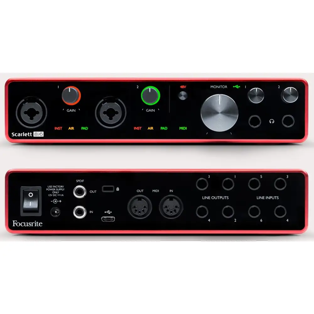 Focusrite Scarlett 8i6 オーディオインターフェース 3rd Scarlett 8i6 (3rd Gen.) Schede audio - Vendita online