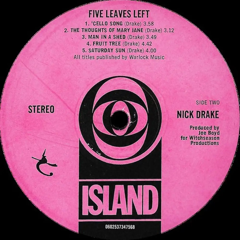 nick drake - five leaves left <br><small>[ISLAND / UNIVERSAL]</small> Vinili  - Vendita online Attrezzatura per Deejay Mixer Cuffie Microfoni Consolle  per DJ