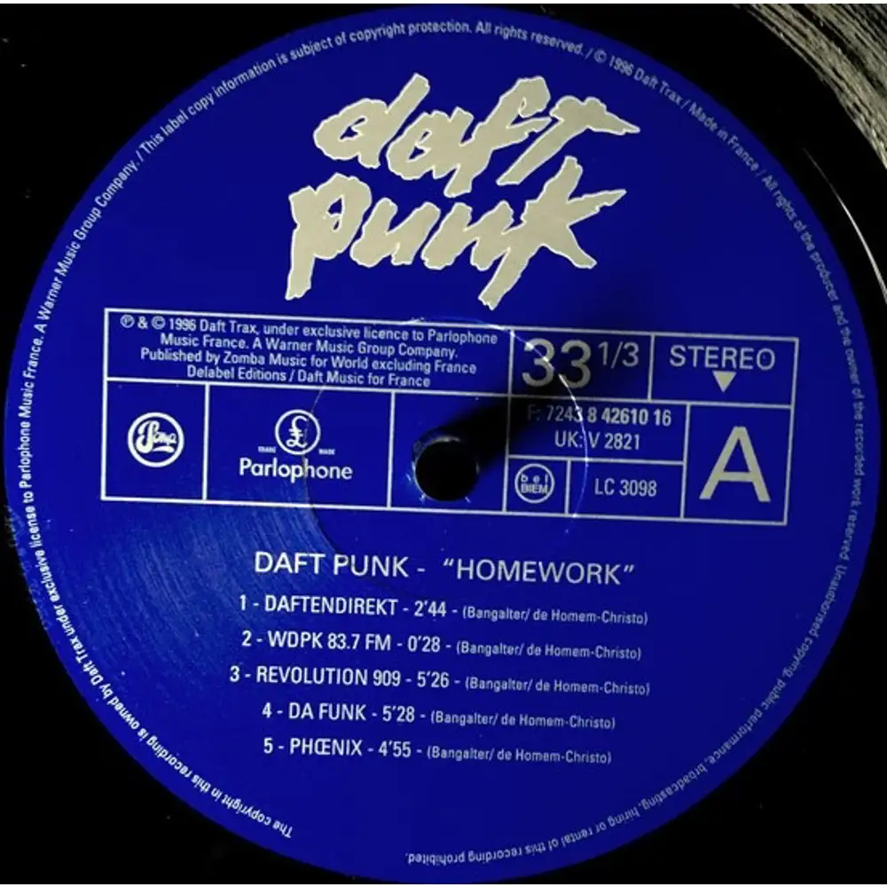 daft punk - homework <br><small>[SOMA / WARNER (DOUBLE)]</small> Vinili -  Vendita online Attrezzatura per Deejay Mixer Cuffie Microfoni Consolle per  DJ