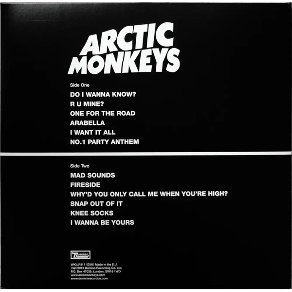 arctic monkeys - am <br><small>[DOMINO]</small> Vinili - Vendita online  Attrezzatura per Deejay Mixer Cuffie Microfoni Consolle per DJ