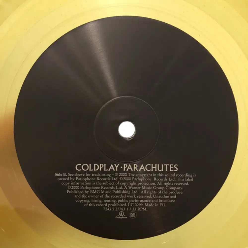 coldplay - parachutes (20th anniversary reissue on tranlucent