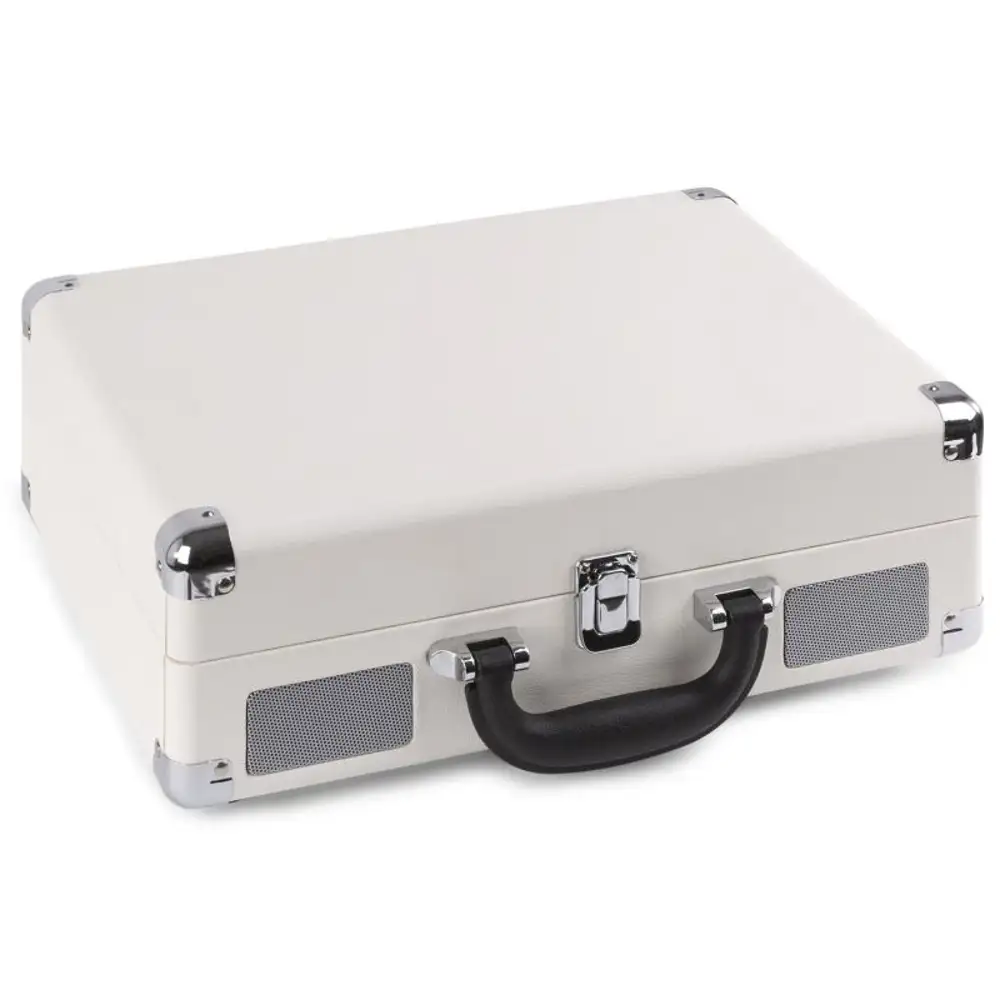 Fenton RP115G - Giradischi Bluetooth, con altoparlante, retrò, USB, convertitore MP3, RCA, giradischi, lettore di registrazione, lettore in vinile, bianco crema