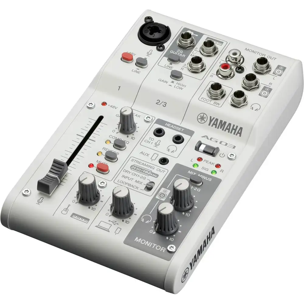 AG03 MK2 (bianco) Mixer per live e karaoke - Vendita online Attrezzatura per  Deejay Mixer Cuffie Microfoni Consolle per DJ