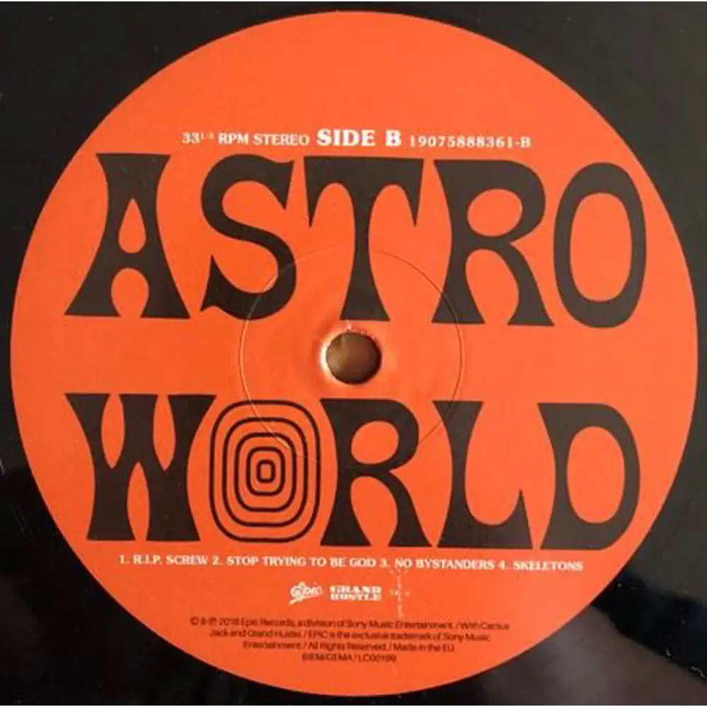 Travis Scott Astroworld Vinyl Album & Crosley Record Storage Display Stand  by Sony Music Online, THE ICONIC