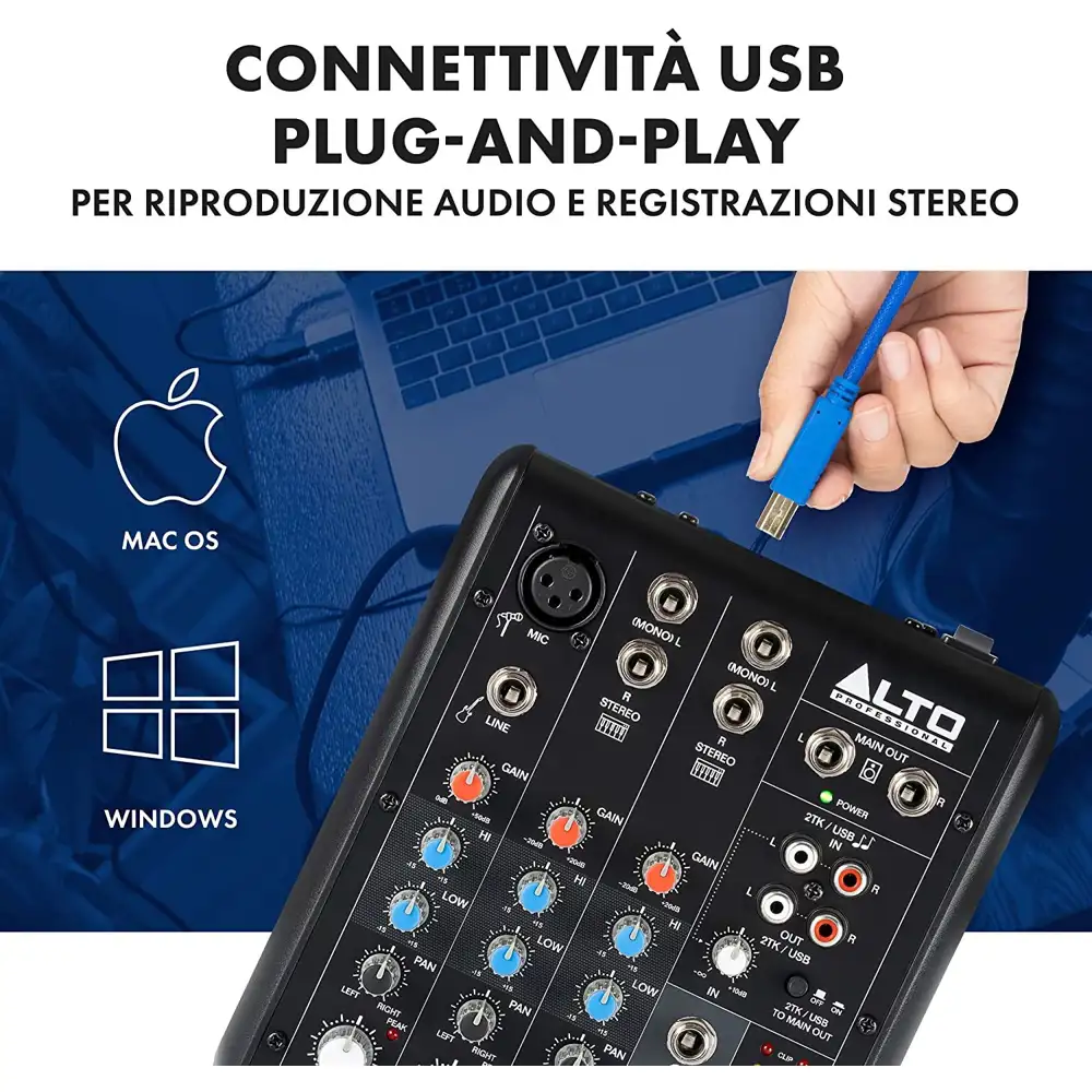 Mixer Audio Alto TrueMix 500 - 5 Ingressi XLR/USB Per Podcast, Live E Streaming - Foto 7