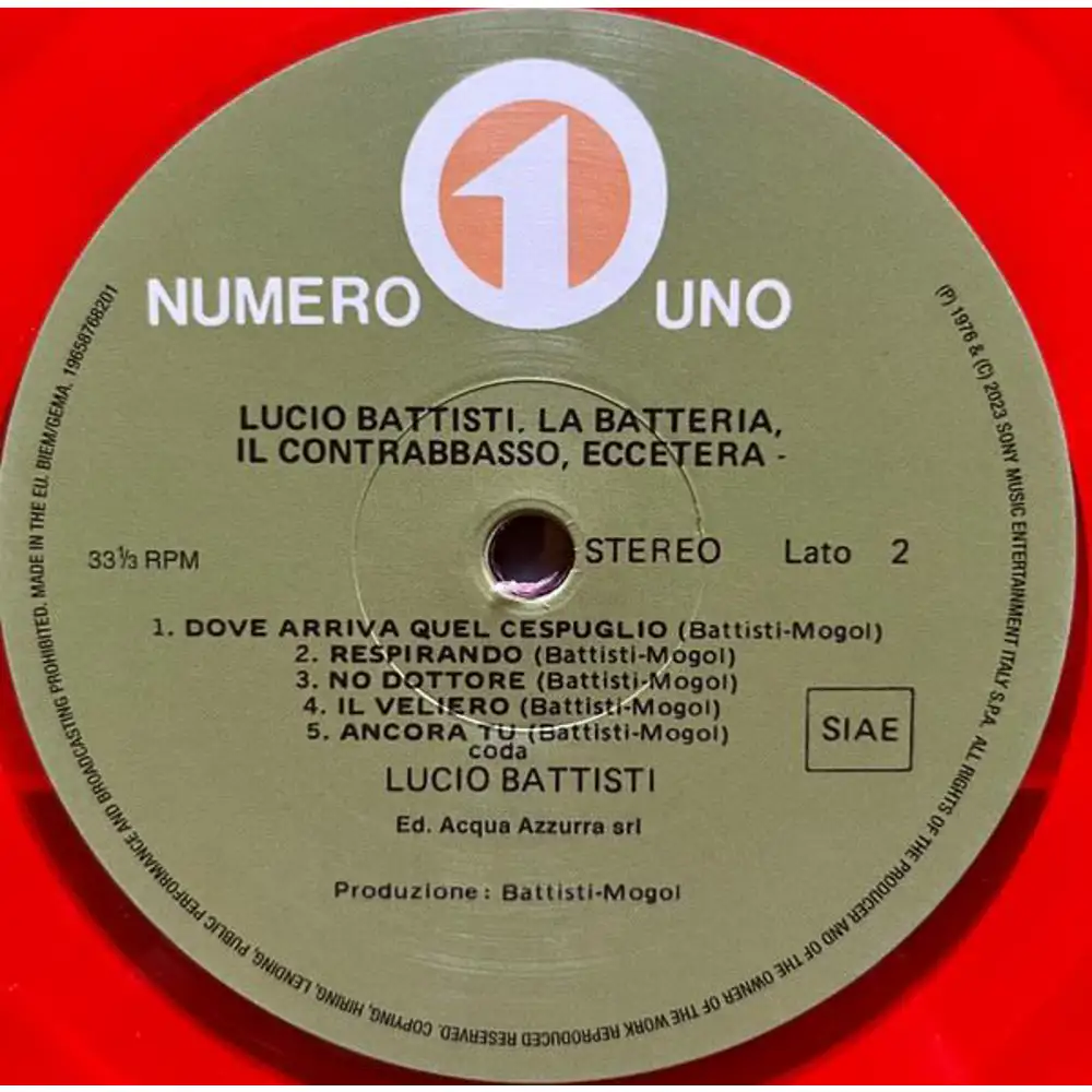 Lucio Battisti, la batteria, il contrabbasso