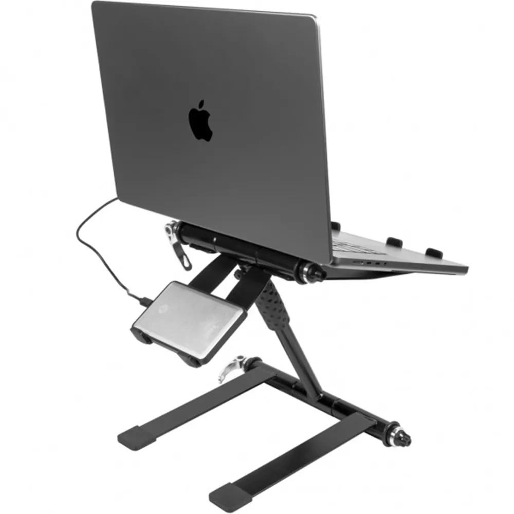 Supporto Laptop Regolabile In Acciaio Per DJ E Musicisti - Fino A 15 Kg, Piattaforma 335mm