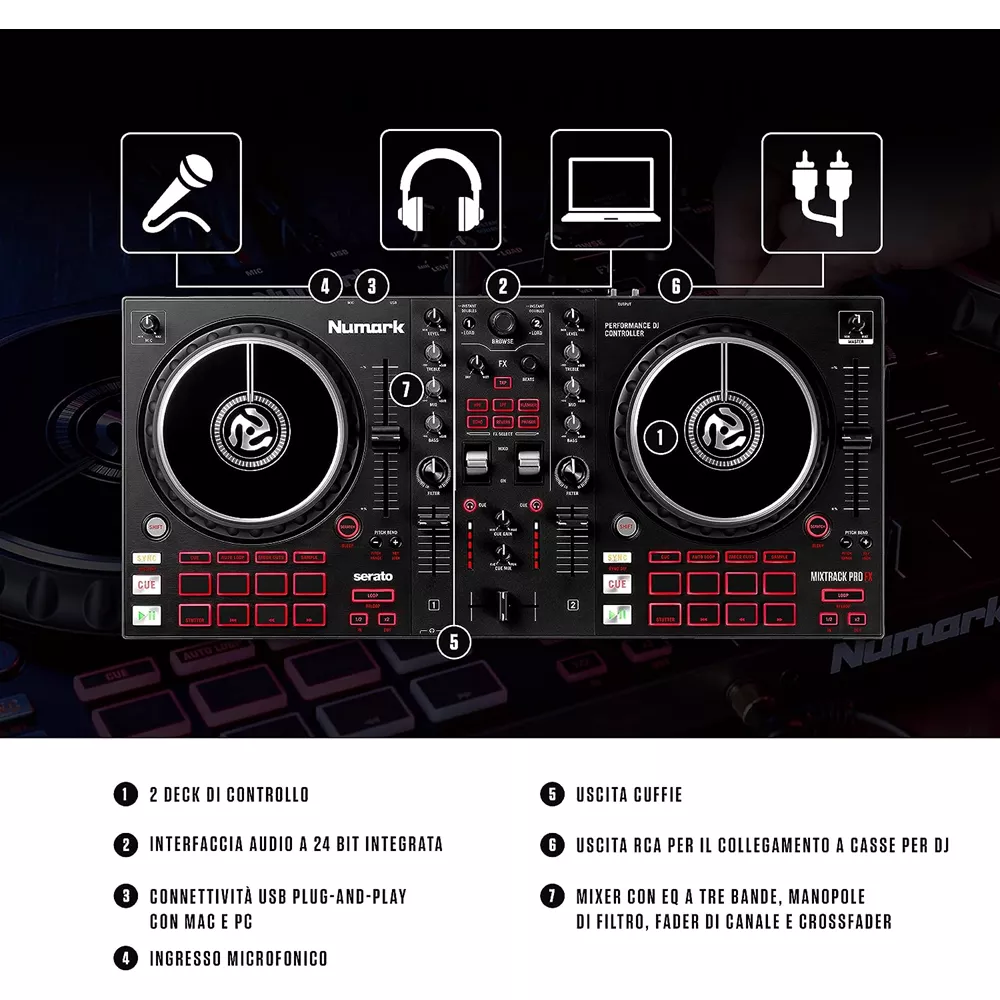 MIXTRACK PRO FX DJ controller e consolle usb - Vendita online